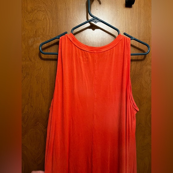 Time and Tru Sleeveless Orange Midi Dress - Picture 4 of 4